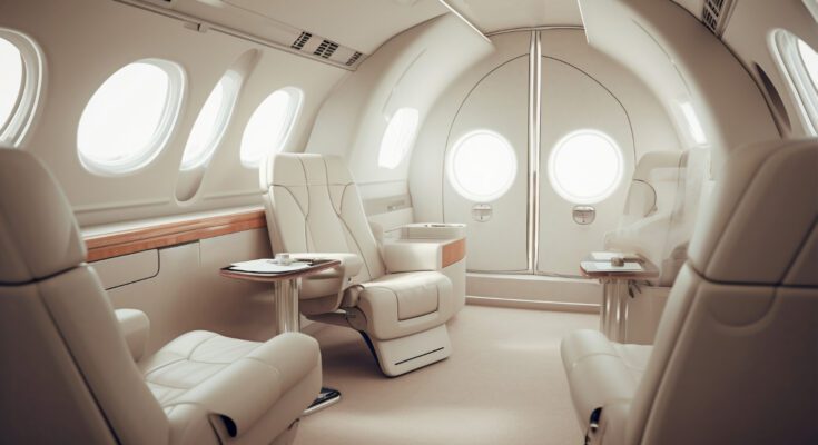 small private jet interior